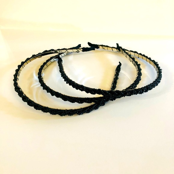 Black Beaded Headbands